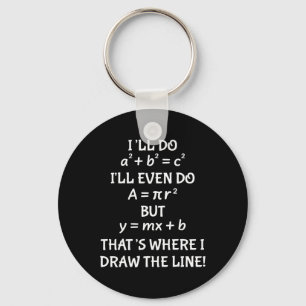 Funny Math Teacher Joke Men Women Fun Best Math Qu Keychain