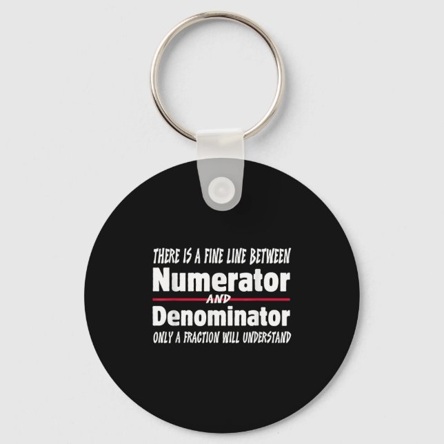 Funny Math Teacher Joke Men Women Fun Student Quot Keychain (Front)