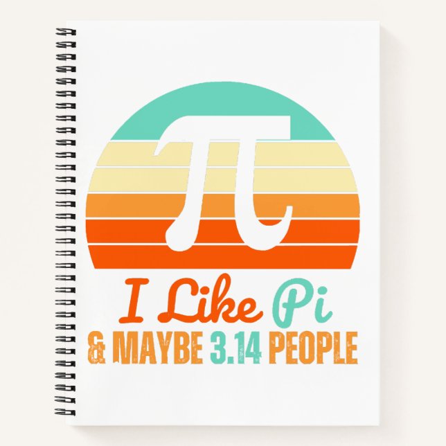 Funny Math Teacher March 14th Pi Day Merch I Like  Notebook (Front)