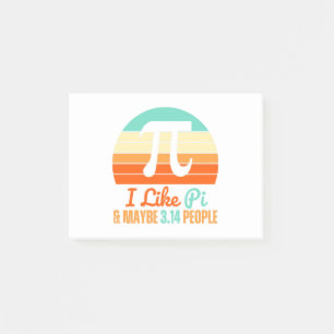 Funny Math Teacher March 14th Pi Day Merch I Like Post-it Notes