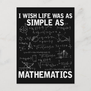 Funny Math Teacher Mathematics Nerd Postcard