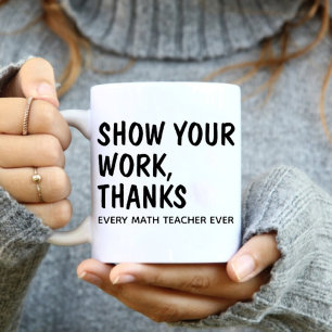 Funny Math Teacher Mug Black Text