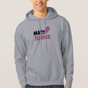 Funny Math Teacher Pink Eraser Hoodie