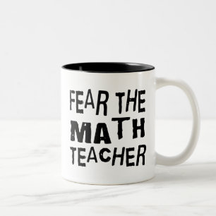 Funny Math Teacher Two-Tone Coffee Mug