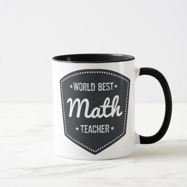 Funny Math Teacher - World Best Math Teacher Mug (Right)