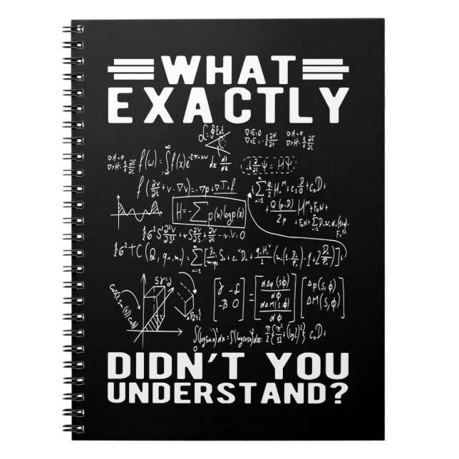 Funny Mathematician Physicis Teacher Science Nerd Notebook (Front)