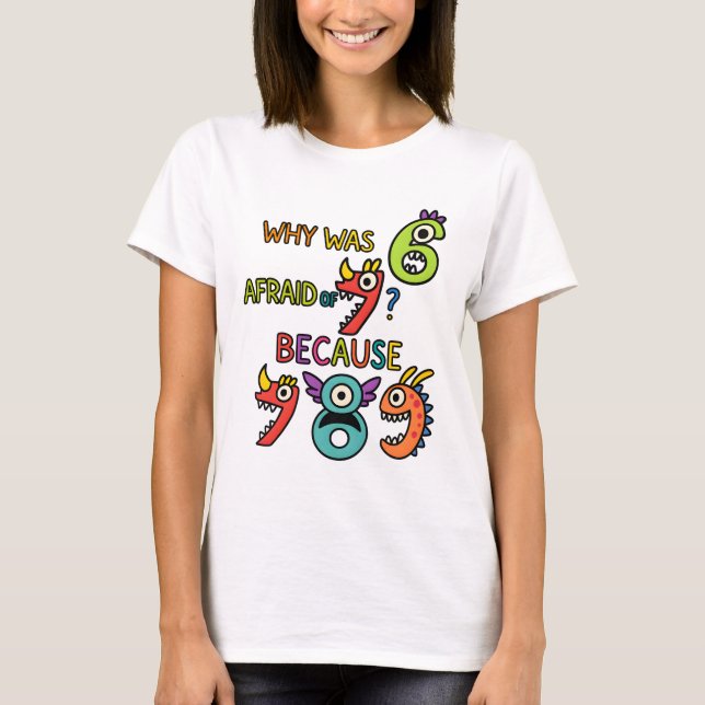 Funny Maths 7 8 9 T Shirt for Teachers and Schools (Front)