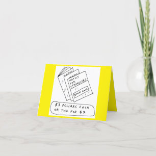 Funny maths book cartoon birthday card