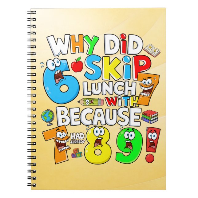 Funny Maths Numbers Notebook for Primary School (Front)