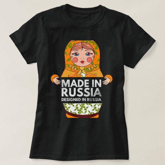 Funny Matryoshka Nesting Doll Stacking Russian Dol T-Shirt (Design Front)