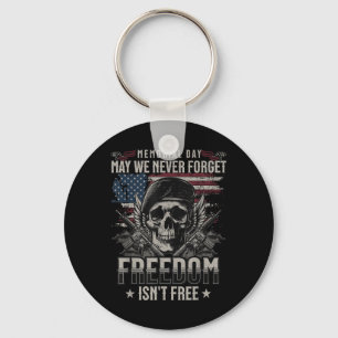Funny May We Never Forget Freedom Isnt Free Memori Keychain