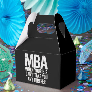 Funny MBA Master Degree Graduation Day Favor Box