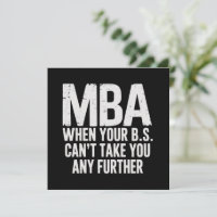 Funny MBA Master Degree Graduation Day