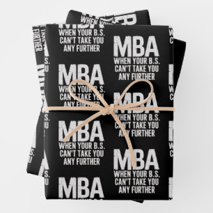 Funny MBA Master Degree Graduation Day Wrapping Paper Sheet