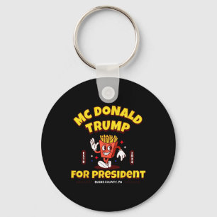 Funny Mcdonald Trump For President 2024 French Fri Keychain