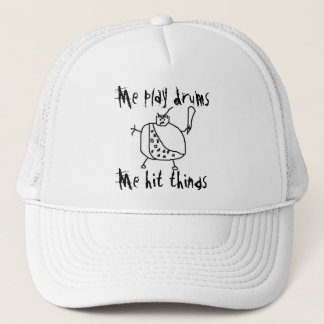 Funny "Me Play Drums" Drummer Hat