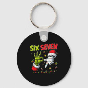 Funny Mean Guy Christmas Viral 6 7 Six Seven Meme  Keychain