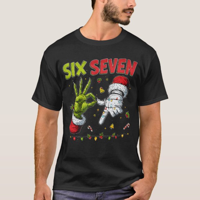 Funny Mean Guy Christmas Viral 6 7rending Si Seven T-Shirt (Front)
