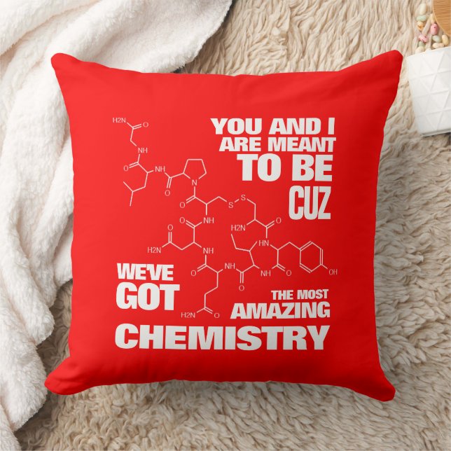 Funny  Meant to Be We've Got Amazing Chemistry Throw Pillow (Blanket)