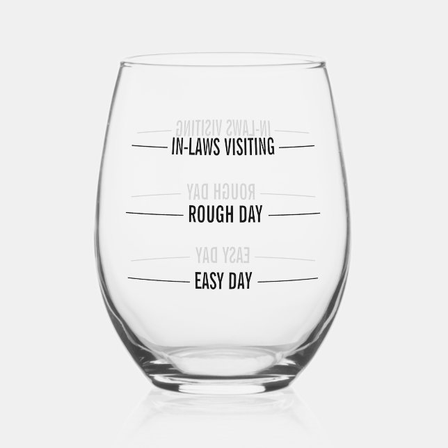Funny Measurement  Stemless Wine Glass (Back)