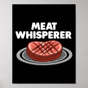 Funny Meat Art For Men Women Meat Grilling Grilled Poster