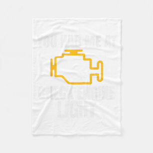 Funny Mechanic Check Engine Light Car Auto Repair  Fleece Blanket