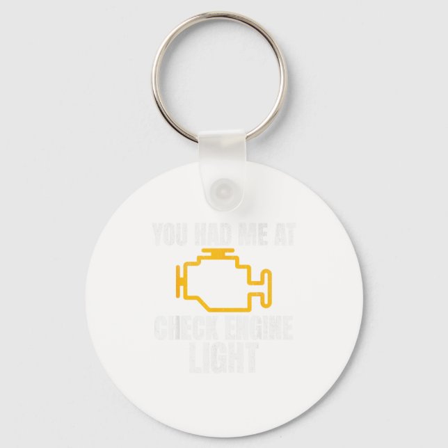 Funny Mechanic Check Engine Light Car Auto Repair  Keychain (Front)