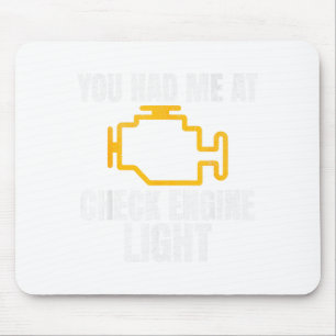 Funny Mechanic Check Engine Light Car Auto Repair  Mouse Pad