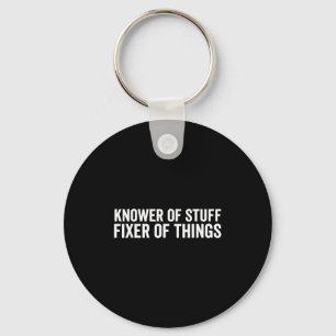 Funny Mechanic Dad Humor Knower Of Stuff Fixer Of  Keychain