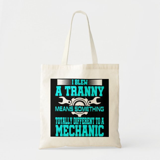 Funny Mechanic Gag Gift Offensive Humour Aircraft  Tote Bag (Front)