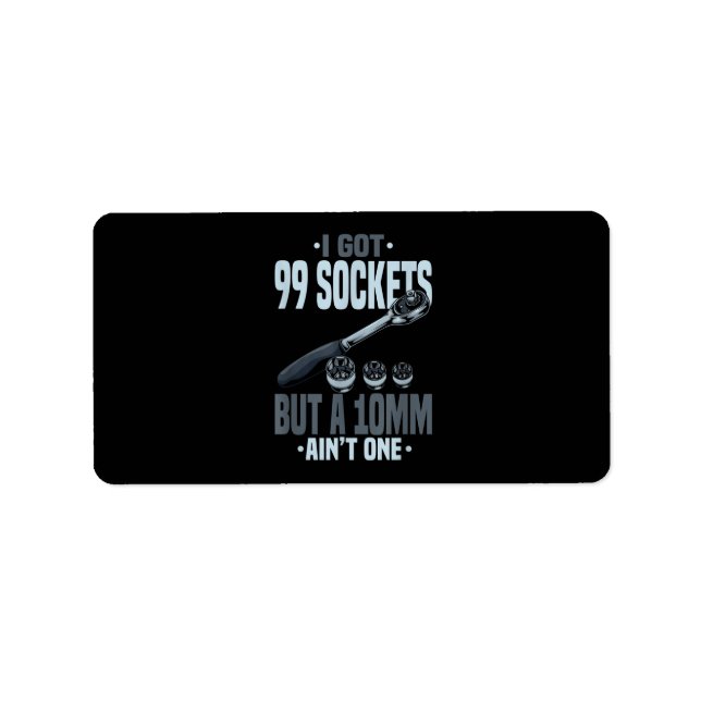 Funny Mechanic Gift For A Car Mechanic Label (Front)
