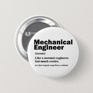Funny Mechanical Engineer Definition Engineering 2 Inch Round Button