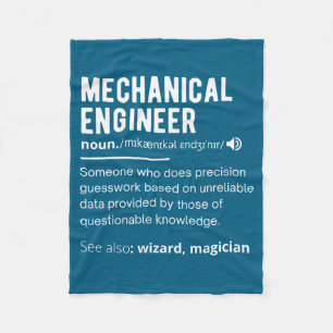 Funny Mechanical Engineer Definition Engineering  Fleece Blanket