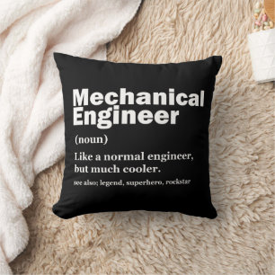 Funny Mechanical Engineer Definition Engineering Throw Pillow