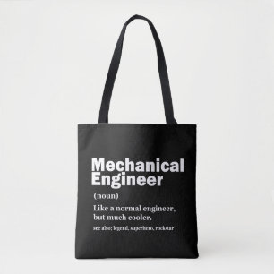 Funny Mechanical Engineer Definition Engineering Tote Bag