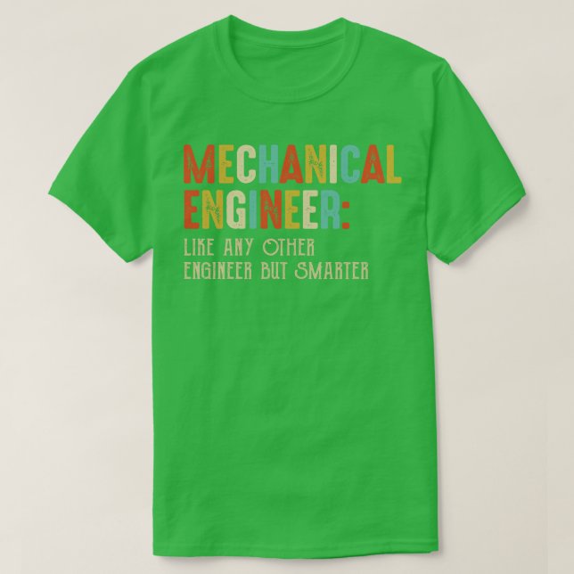 Funny Mechanical Engineer Engineering Students Vin T-Shirt (Design Front)