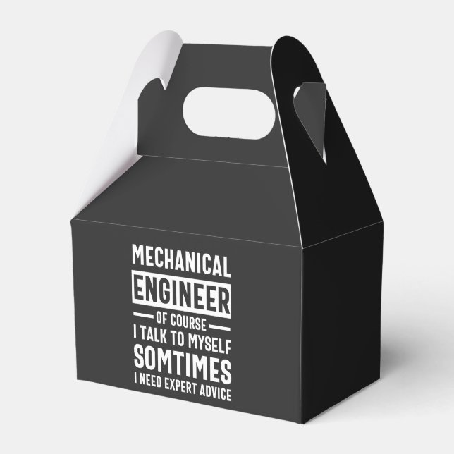 Funny Mechanical  Engineer Gift Favor Box (Front Side)
