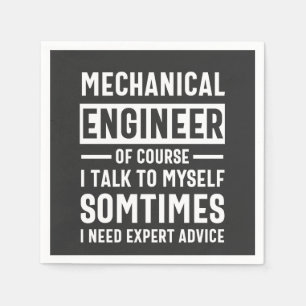 Funny Mechanical Engineer Gift Napkin
