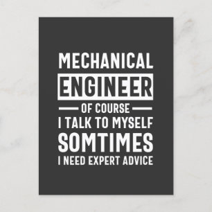Funny Mechanical  Engineer Gift Postcard