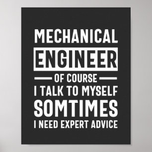 Funny Mechanical  Engineer Gift Poster