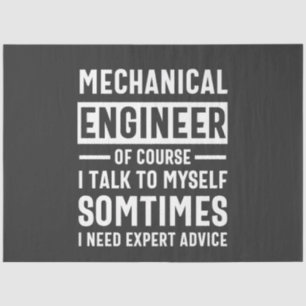 Funny Mechanical Engineer Gift Tissue Paper