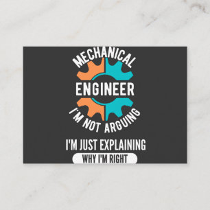 Funny Mechanical Engineer, Mechanical Engineering Business Card