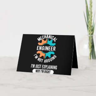 Funny Mechanical Engineer, Mechanical Engineering Card