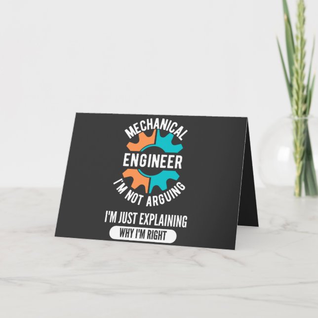 Funny Mechanical Engineer, Mechanical Engineering Holiday Card (Front)