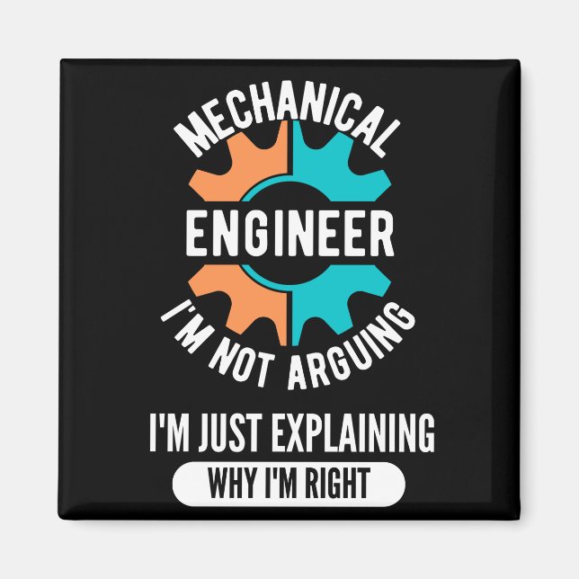 Funny Mechanical Engineer, Mechanical Engineering Magnet (Front)