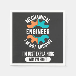 Funny Mechanical Engineer, Mechanical Engineering Napkin