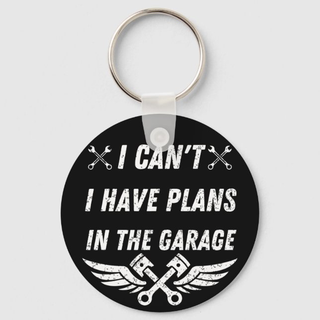 funny mechanics dad car lover fathers day gift keychain (Front)