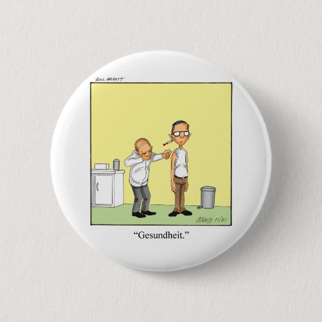 Funny Medical Cartoon Gift! 2 Inch Round Button (Front)