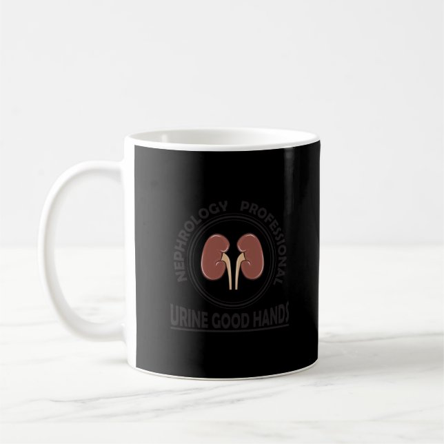 Funny Medical Health Nephrology Urine kidney pun Coffee Mug (Left)