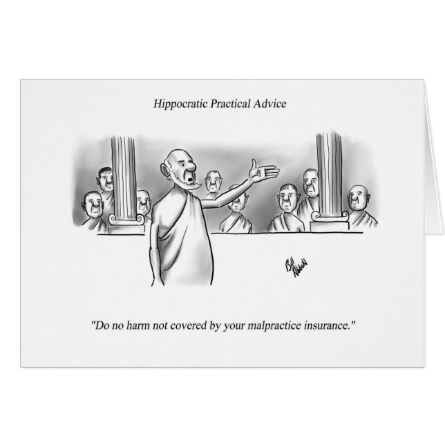 Funny Medical Humour Blank Greeting Card (Front Horizontal)